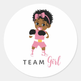 Adesivo Pink Boxing Team Girl Sticker for Gender Reveal