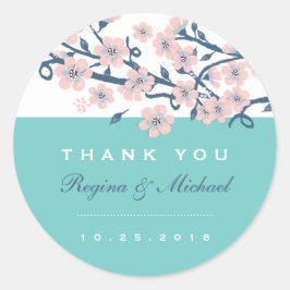 Adesivo Pink Cherry Blossom Flower Flower Wedor Sticker