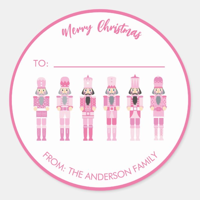 ADESIVO PINK CHRISTMAS NUTCRACKER GIFT STICKER (Frente)
