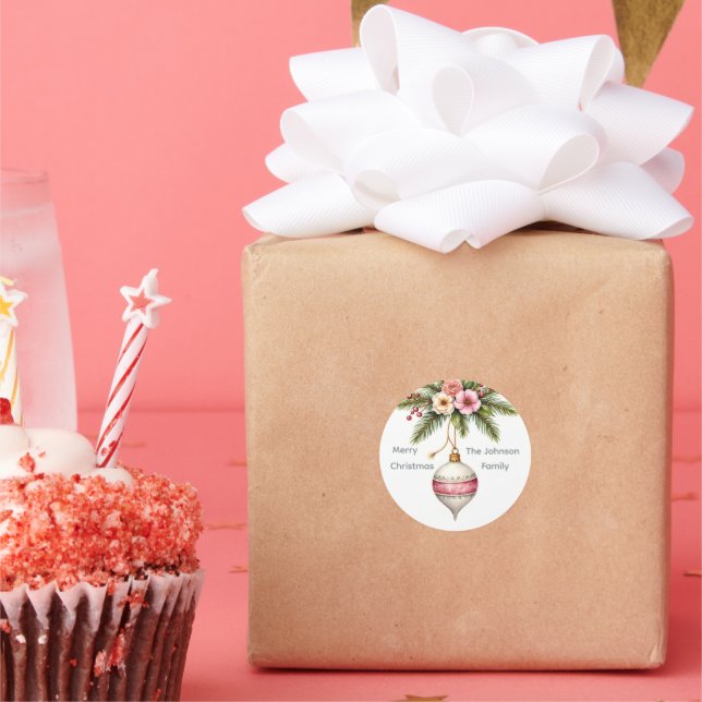 Adesivo Pink Christmas Ornament Holiday (Festa)