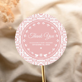 Adesivo Pink Cielito Lindo Papel Picado Baby Shower