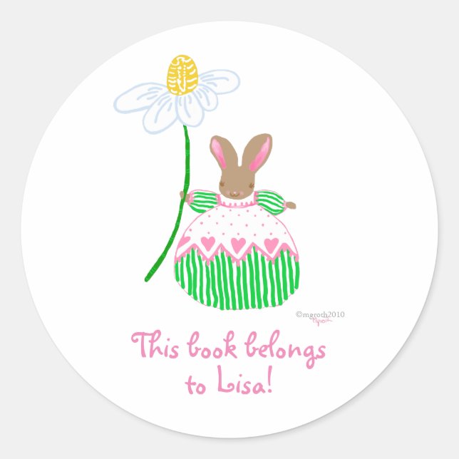Adesivo Pink Daisy Bunny (Frente)