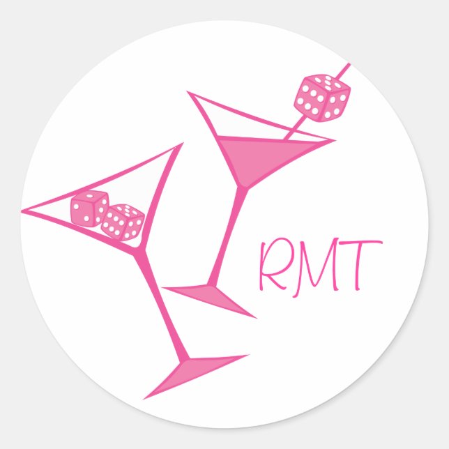 Adesivo Pink Dice Martini Stickers (Frente)