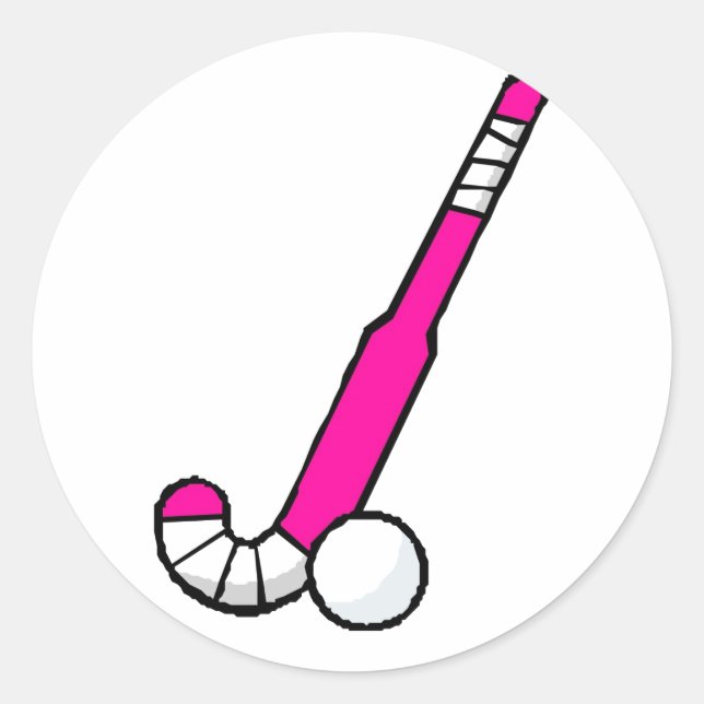 Adesivo Pink Field Hockey Stick (Frente)
