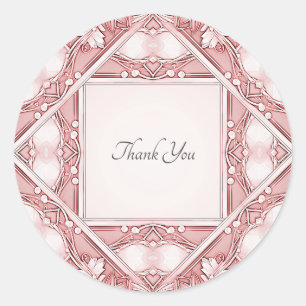 Adesivo Pink Floral Frame Envelope Seal Sticker
