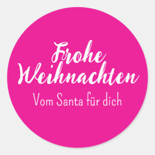 Adesivo Pink Frohe Weihnachten Feliz Natal em alemão