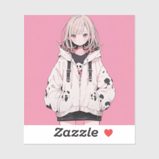 Adesivo Pink Girl | 東京娘 GenerartiveAI シール