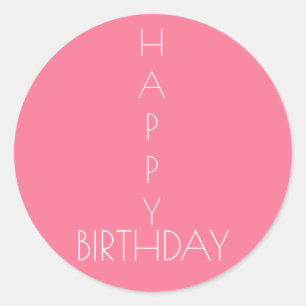 Adesivo Pink Happy Birthday Sticker