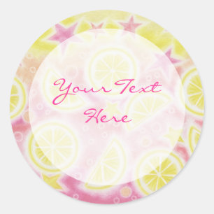 Adesivo Pink Lemonade 'Your Text'