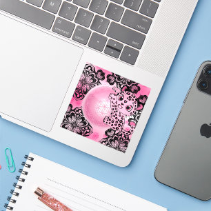 Adesivo Pink Leopard Harmonia flor da vida