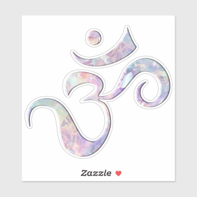 Adesivo Pink Marbled Om  (Folha)