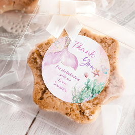 Adesivo Pink Mermaid 1st Birthday Oneder the Sea Party