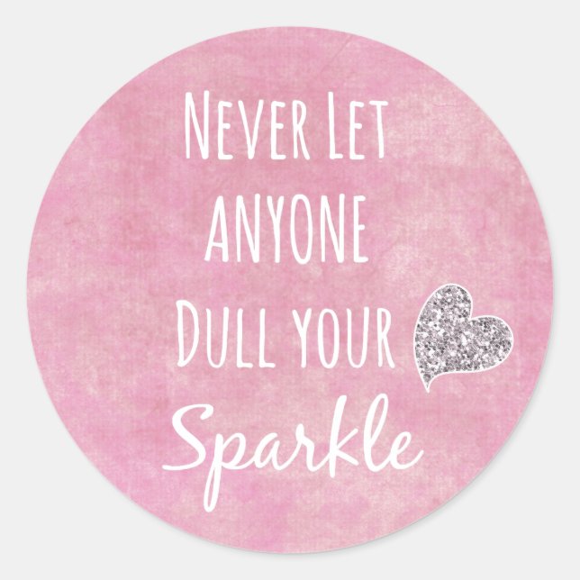 Adesivo Pink Nunca deixe ninguém apagar sua citação de bri (Frente)