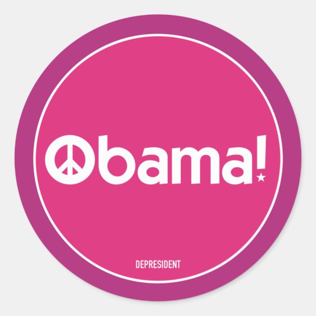 Adesivo Pink Obama for Peace Sticker (Frente)