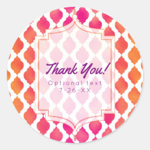 Adesivo Pink & Orange Arabian Glam Party Favor