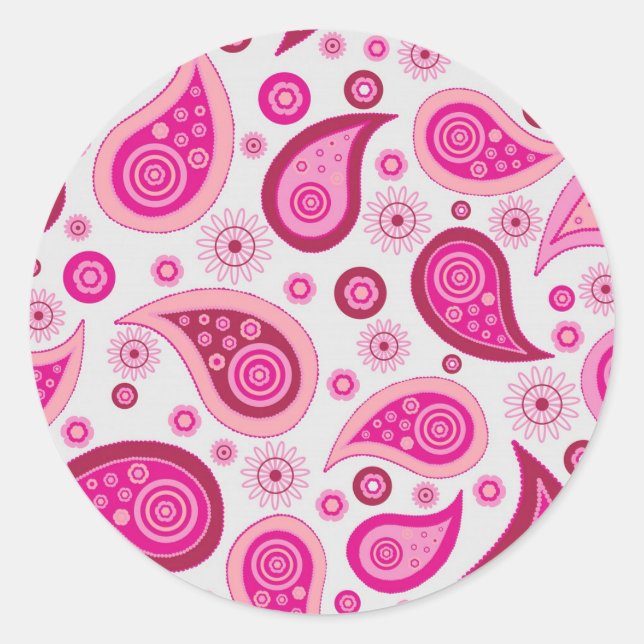 Adesivo Pink Paisley Pattern (Frente)