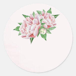 Adesivo Pink Peony Weding Stickers