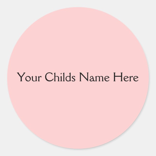 Adesivo Pink Personalised Childs Name Sticker (Frente)