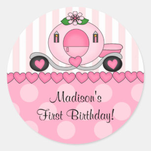 Adesivo Pink Princess Happy Birday Sticker