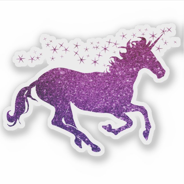Adesivo Pink & Purple Unicorn Sticker (Frente)