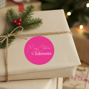 Adesivo Pink Quente da Família Moderna de Natal