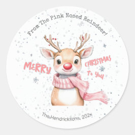 Adesivo Pink Reindeer Christmas