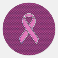 Pink Ribbon Awareness Fuchsia Carbon Fiber