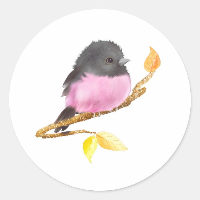 Adesivo Pink Robin Bird Sticker (Frente)