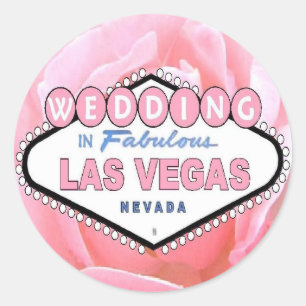 Adesivo Pink Rose WEDDING em Las Vegas Sticker