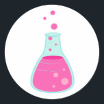 Adesivo Pink Science Beaker<br><div class="desc">Você tem uma criança que adora ciência? Eles vão adorar os adesivos Pink Science Beaker desenhados pela Enchantfancy Design Company. Estes adesivos redondos apresentam um copo químico cheio de líquido borbulhante rosa. É perfeito para festas de aniversário de ciência para crianças.</div>