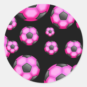 ADESIVO PINK SOCCER BALL SPORTS TEAM PADRÃO PADRÃO PAPEL