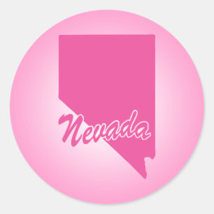 Adesivo Pink State Nevada Classic Round Sticker