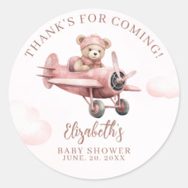 Adesivo Pink Teddy Bear Baby Girl Shower
