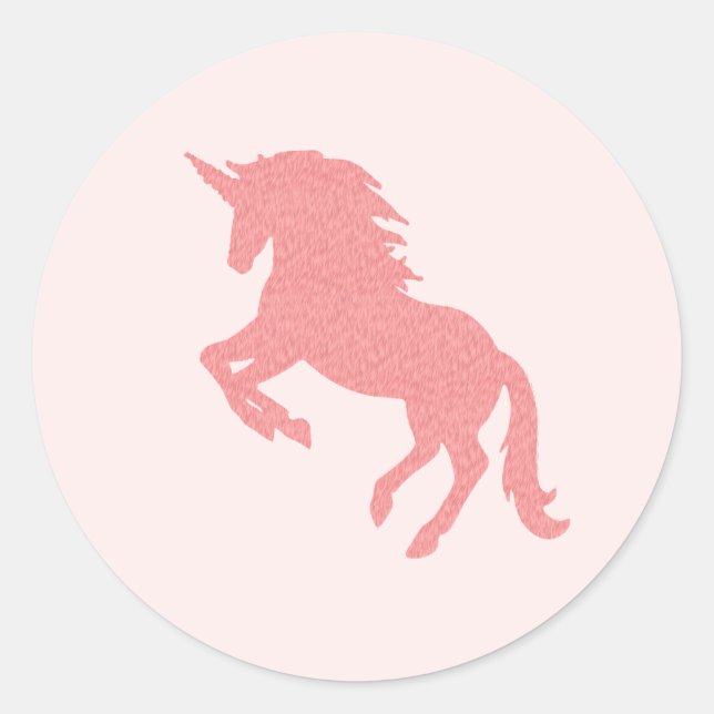 Adesivo Pink Unicorn Happy Birthday Party Stickers (Frente)