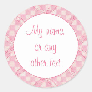 Adesivo PINK VERIFIQUE QUILT 3" - Vinhetas de matéria redo