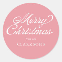 Pink Vintage Script Moderno Feliz Natal