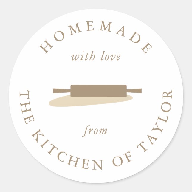 Adesivo Pino de Rolagem | Da cozinha de | Casa fabricada (Frente)