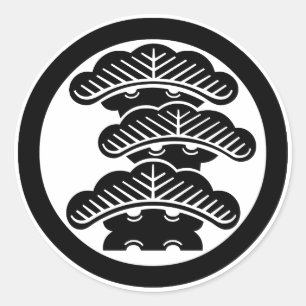 Adesivo Pino R de três níveis em círculo