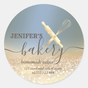 Adesivo Pino rolante brilhante e panificação de script che