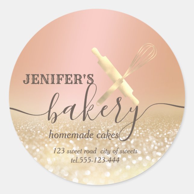 Adesivo Pino rolante brilhante e panificação de script che (Frente)