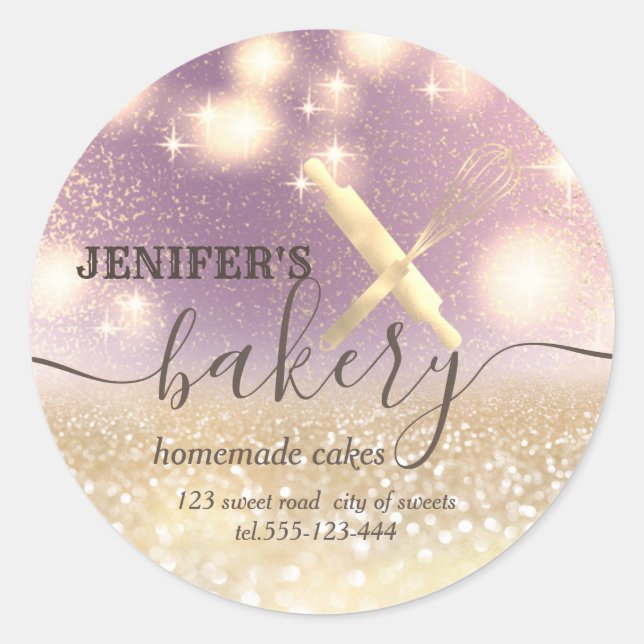 Adesivo Pino rolante brilhante e panificação de script che (Frente)