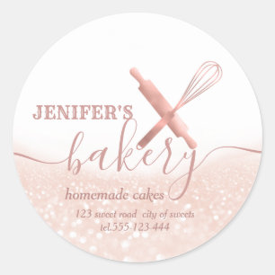 Adesivo Pino rolante brilhante e panificação de script che