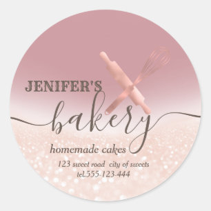 Adesivo Pino rolante brilhante e panificação de script che