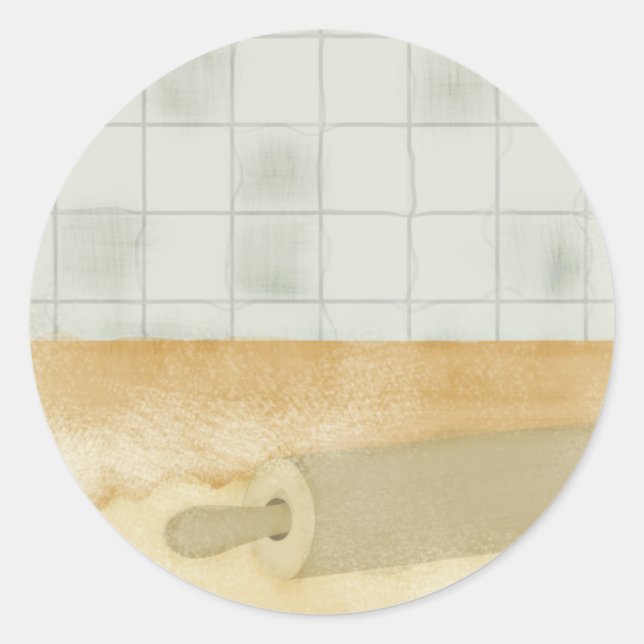 Adesivo pino rolante farinha galinha pincel de cozinha (Frente)