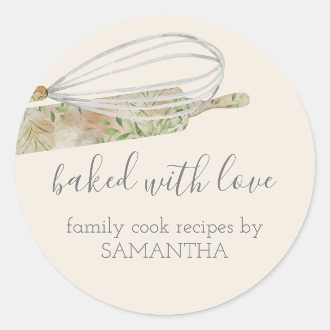 Adesivo Pino rolante russo e uísque Panificação Floral de  (Frente)