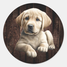Adesivo Pinos da Puppia do laboratório amarelo