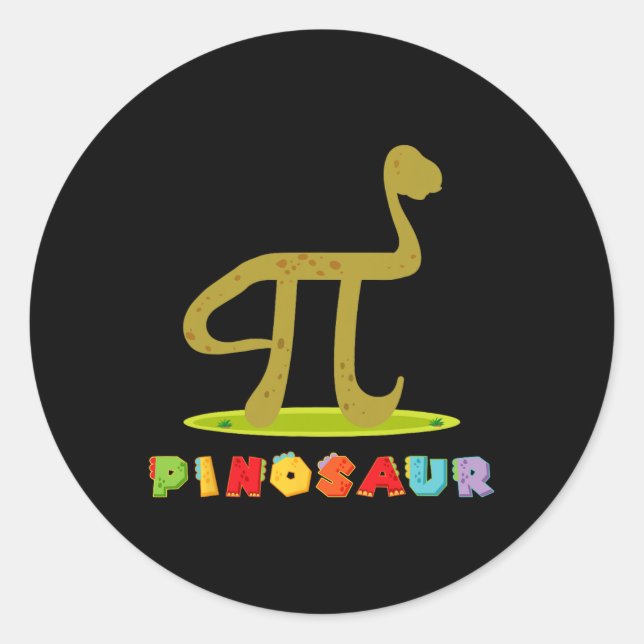 Adesivo Pinosaur Pi Day Engraçado Dinossauro Amante Matemá (Frente)