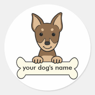 Adesivo Pinscher diminuto personalizado