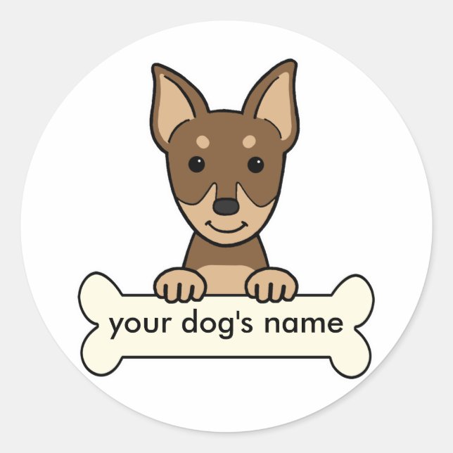 Adesivo Pinscher Miniatura Personalizada (Frente)
