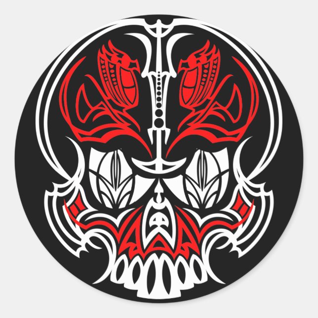 Adesivo Pinstriping do crânio (Frente)